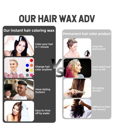 SOVONCARE Black Temporary Hair Color Wax - 4.23 oz Hair Dye Cream for Men & Women | Ideal for Party Cosplay Halloween & Dates - Buy Online on GoSupps.com