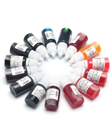 FEVERWORK 15 Color Epoxy UV Resin Coloring Dye Colorant Pigment Mix Color for DIY Hobbiers
