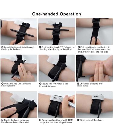 DQTYE 2pcs Tourniquet - Tactical Outdoor Quick Release Strap for One-Handed Use | Ideal for Sports Camping & Hiking - Buy Online on GoSupps.com