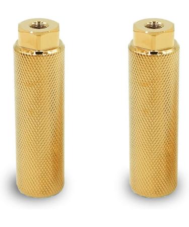 Vansa Aluminum Alloy Bike Pegs - 1 Pair, 3/8 inch, 26 Teeth, Electroplated Finishes - Mountain Bike BMX Equipment - Metal Gold - Buy Online on GoSupps.com
