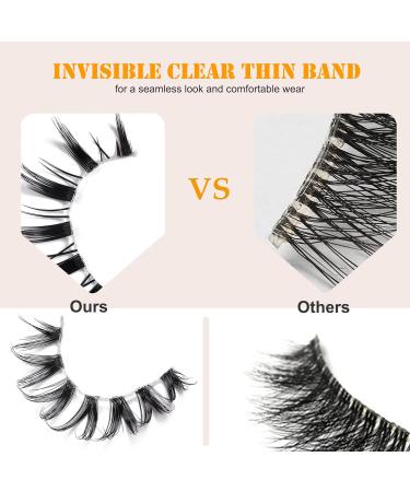 Anime Eyelashes Spiky Clear Band - 12 Pairs Pack for Japanese & Korean Manga Lash Look - Buy Online on GoSupps.com
