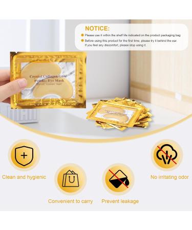 24k Gold Under Eye Patches - 20 Pairs for Dark Circles & Puffiness | Collagen Eye Masks for Bags & Tired Eyes - Buy Online on GoSupps.com