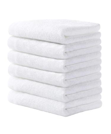 Looxii Baby Washcloths Luxury Bamboo Wash Cloths Ultra Soft Face Towel for Baby Registry as Shower 6 Pack (12"x12" White) White 12"x12"
