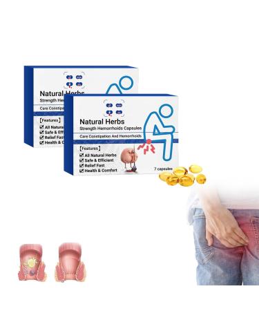 Heca Natural Herbal Strength Hemorrhoid Capsules Hemorrhoid Treatment Capsules Fast Hemorrhoid Relief Hemorrhoid Capsules with Herbs (Color : 2pcs)