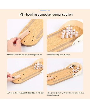 Mini Desktop Bowling Toy Set with 10 Bowling Balls - Stress Relief and Fun Game - Buy Online on GoSupps.com