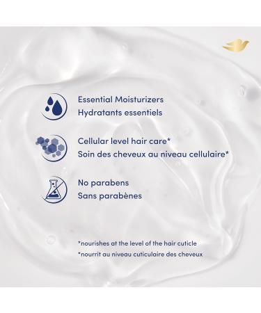 Dove Hair Therapy Lasting Length For Detangling & Smoothing Split Ends Shampoo Strengthening Shampoo for Damaged Hair with Rice Protein 400 ml - Buy Online on GoSupps.com