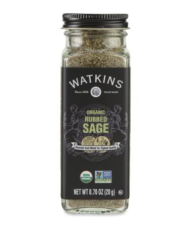 Watkins Gourmet Organic Spice Jar, Rubbed Sage, Non-GMO, Kosher, 0.7 Ounce Jar, 1-Pack