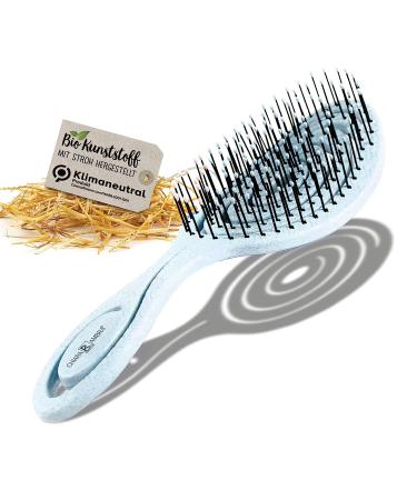 Chiara Ambra Bio Hairbrush | Tangle-Free Brush for Curls & Long Hair | Scalp Massage | Eco-Friendly & Climate Neutral | Perfect for Women Men & Children - Blue - Buy Online on GoSupps.com