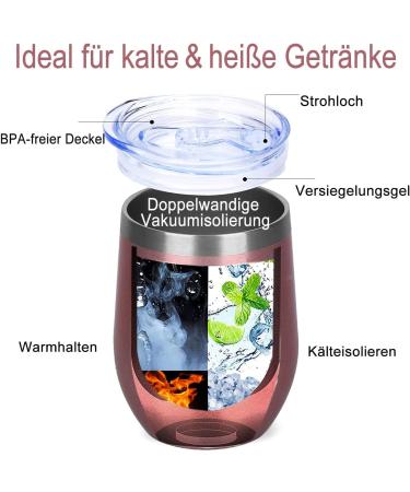 Shop Bokalaka 30th Birthday Gift for Women | Stainless Steel Winegrowers 350ml Ros gold - Perfect for Celebrations! - Buy Online on GoSupps.com