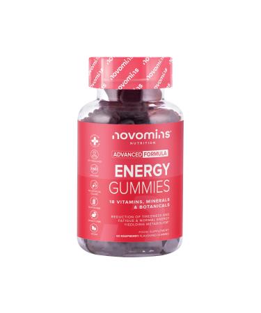 Energy Gummies – Highly Effective Energy Drinks, Tablets & Pills – Caffeine Free Dietary Supplement for Running, Cycling, Training – Made by Novomins