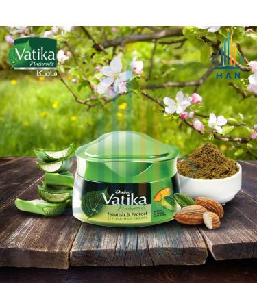 Vatika Naturals Nourish & Protect Styling Hair Cream with Henna Almond & Aloe Vera - 140ml for Healthy Hair | Buy Online Worldwide - Buy Online on GoSupps.com