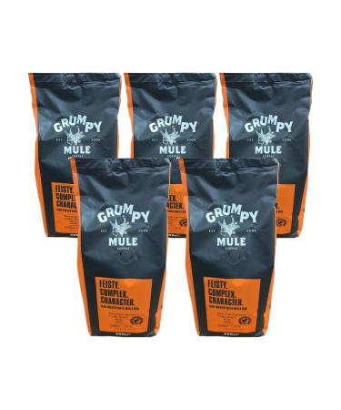 Grumpy Mule Dark Peak Espresso Coffee Beans | Strong Intense Flavor Refreshing & Delicious | Easy to Brew | Full-Bold Flavoured Vibrant | Anytime Anywhere - Pack of 5 X 500g Dark Peak Espresso 500 g (Pack of 5)