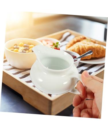 FUNOMOCYA Gravy Boat 1pc Ceramic Container Kitchen for Containers Sauce Small Handle Syrup Jug Milk Creamer Dipping Cup - Buy Online on GoSupps.com