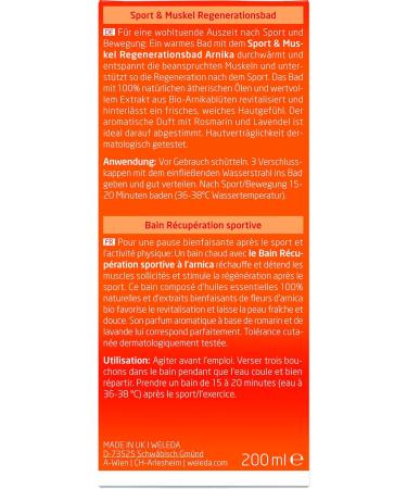 Weleda Bio Sport & Muscle Bad Vegan - Natural Bath Additive for Relaxed & Regenerated Muscles | Essential Oils with Rosemary & Lavender - 200ml - Buy Online on GoSupps.com