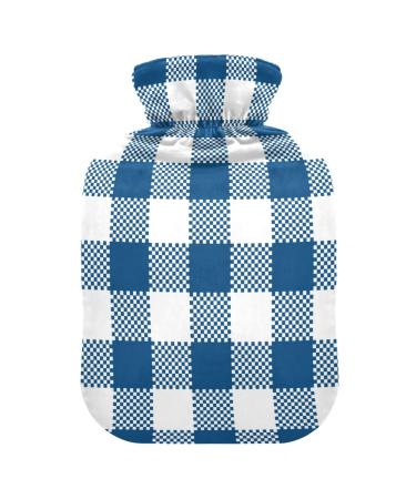 Heat bottle with reference 2 L hard-wearing warmth bag for handwheel warmer shoulder and neck pain cramps heating press and heat therapy pattern of classic blue checked_1580206
