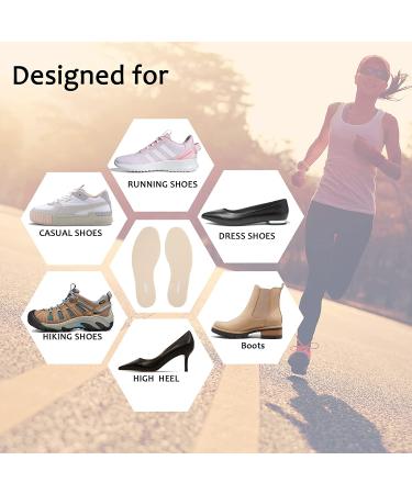 Riemot 3 Pairs Memory Foam Insoles for Women Size 5-10 - Super Soft Replacement Innersoles for Shoes - Comfort Cushioning Inserts in Navy Pink Beige - Buy Online on GoSupps.com
