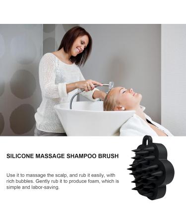 Premium Silicone Hair Washer & Shampoo Massager Brush for All Ages - Black | Gentle Scalp Massage for Healthy Hair - Buy Online on GoSupps.com