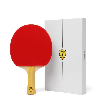Killerspin Jet400 Smash N1 Ping Pong Paddle, Table Tennis Racket, Table Tennis Equipment for Intermediates/Advanced, Table Tennis Paddle with 5-Ply Wood Blade, Black/Red