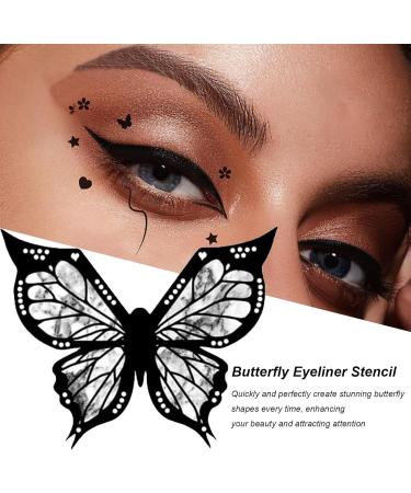 Butter fly Eyeliner Stencil Butter fly Eyeliner Tool Multifunctional Flexible Eye Makeup Stencil Eyeliner Stamp Guide Tool For Beginners In Makeup - Buy Online on GoSupps.com