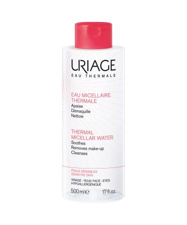 URIAGE Thermal Micellar Water for Sensitive Skin 17 fl.oz. | Oil- free Cleansing Care - Gentle Makeup Remover, Suitable for Sensitive Skin | Removes Excess of Dirt and Makeup While Soothing the Skin New