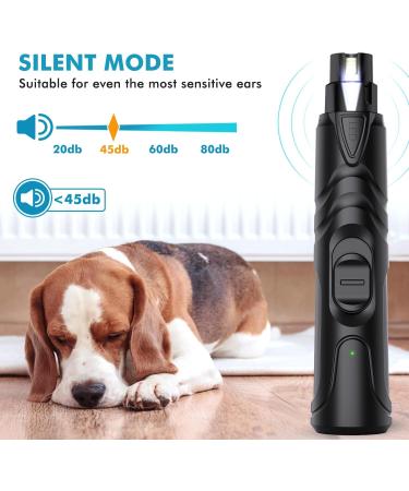 ETENTOUS Pet Dog Nail Grinder - Professional Low Noise 2-Speed Pet Nail Trimmer with LED Light for Small, Medium, Large Breed Dogs and Cats - Buy Online on GoSupps.com