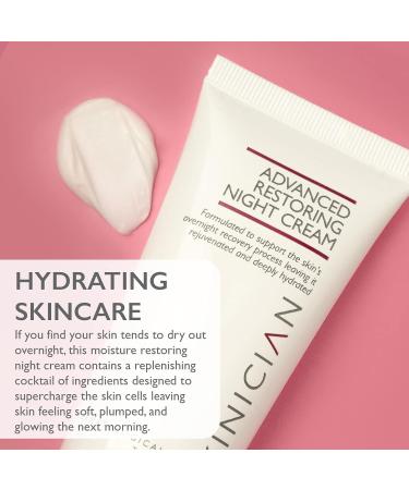 SKINICIAN Advanced Restoring Night Cream - Anti-Ageing Face Cream with Vitamin C - Regenacell Formula for Younger Looking Skin in 4 Weeks - Evening Skincare - Vegan & Cruelty Free (50ml) - Buy Online on GoSupps.com