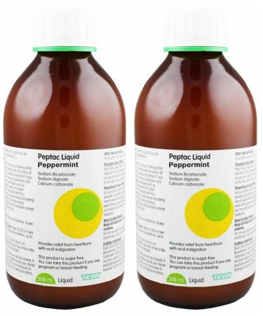 2 X Peptac Peppermint Liquid x 500ml | Heartburn Reflux