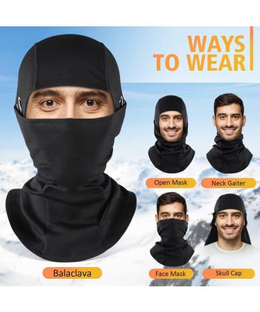 Buy Hegcoiie Winter Sturm Hood Windproof Thermo Balaclava Face Mask for Men & Women | Ski Cycling Outdoor Sports | Black - Buy Online on GoSupps.com