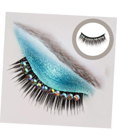 FOMIYES 10 Pairs Diamond False Eyelashes - Colored Rhinestones and Gems Exaggerated Fake Lashes - Buy Online on GoSupps.com