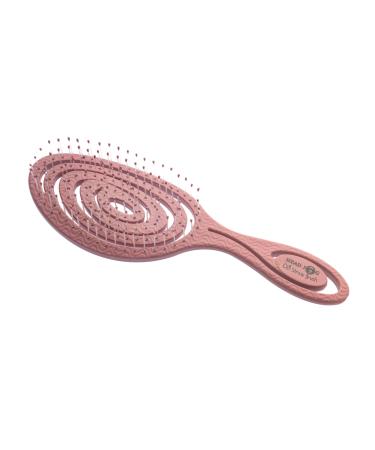 Head Jog 08 Paddle Brush Flexible Soft Pin Bristles Detangling Wet Or Dry Hair. Gentle Brushing Hairbrush. Detangle Brushes For Straight Curly & Wavy Hair Types. (Blossom)
