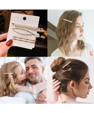 18 Pcs Pearl Hair Clips Set | JPYZ Metal & Gold Fashion Hair Pins for Birthday Party & Everyday Use - Buy Online on GoSupps.com