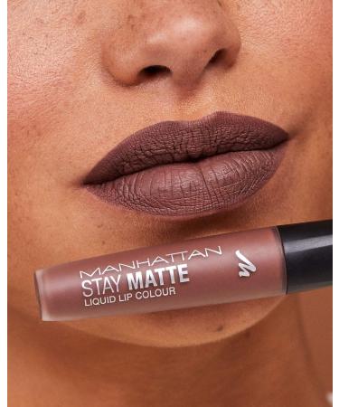 Buy Manhattan Stay Matte Liquid Lip Colour 105 Raw Kiss Long-Lasting Formula 5.5 ml | International Shipping Available - Buy Online on GoSupps.com