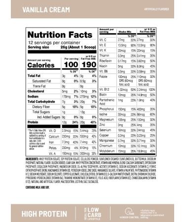 SlimFast Advanced Nutrition High Protein Vanilla Cream Smoothie Mix - 20g Protein, 12 Servings - Weight Loss Powder (Pack of 1) - Buy Online on GoSupps.com
