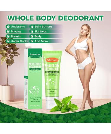 Whole Body Deodorant for Women Luxsea Aluminum Free Deodorant Lotion for Men Armpit Deodorant Cream for 72 Hour Odor Control Refreshing Mint Deodorant Antiperspirant Clear Gel Baking Soda Free - Buy Online on GoSupps.com