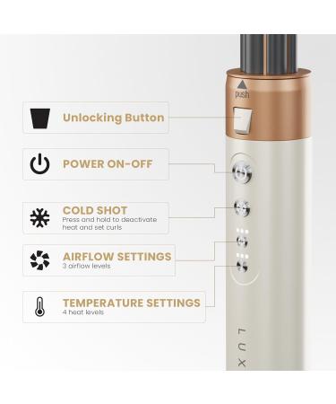 Luxx Air Pro 2 5-in-1 Pearl White Hair Dryer Brush Set | Curling Iron & Blow Dryer Combo Kit | Ionic Technology 1200W - Perfect for All Hair Types - Buy Online on GoSupps.com