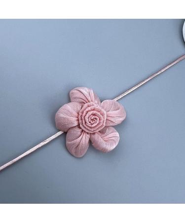 South Kieling Floral Choker Necklace | Elegant Flower Shape Collarbone Chain | Light White Fabric Jewelry - Buy Online on GoSupps.com