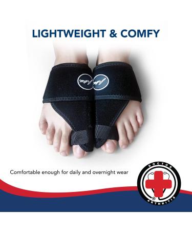Dr. Arthritis Toe Straightener Foot Brace - Adjustable Big Toe Corrector and Bunion Brace for Men & Women (Black) - Buy Online on GoSupps.com