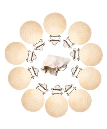 Schnuller clip wood pacifier clip nuckel clip wood dummy clip holder pacifier chains for children tooth toys 10 pieces baby wood pacifier clip baby pacifier clips cotton bag with cord strain