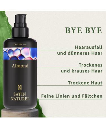 Bio Almond Oil 200ml | 100% Pure Cold-Pressed Vegan Oil for Skin Hair & Aromatherapy - Ideal for Body Care & Massage - Buy Online on GoSupps.com