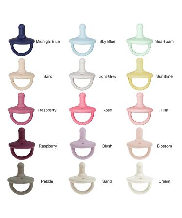 Sweet Child Soothie Pacifiers 0-6 Months - Set of 6 Silicone Binkies with Collapsible Handle and Air Holes - Woodlands Theme - Best Newborn Pacifiers for Boys or Girls - Buy Online on GoSupps.com