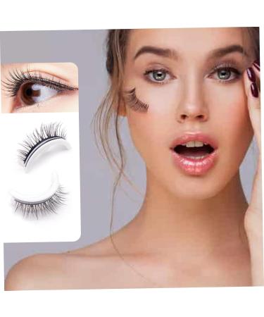 Fake Eyelashes 1 Pair Reusable Self-adhesive False Eyelashes Makeup Eyelashes with Crystal Case Realistic Lashes for Beginners Women Natural Fake Eyelashes - Buy Online on GoSupps.com