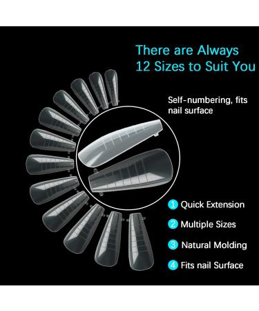 VNJAOI 120 POLL POLY BREATING GEL - Dual Nail Shapes & Skala Builder Coffin Nails for Gel Manicure | Nail Art Design Salon & DIY at Home | Ballet Dual Nail Forms Set Mold-8 - Buy Online on GoSupps.com