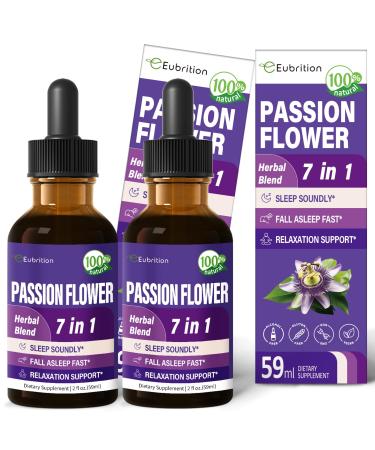 Passion Flower Sleep Support Liquid Drops Natural Herbal Formula with Valerian Root Chamomile Extract Support Sleep Soundly & Relaxation. High Bioavailability Supplement.4oz