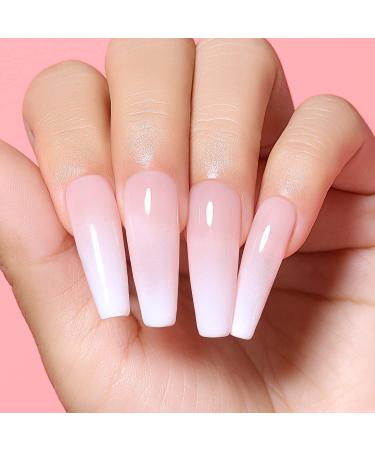 AIMEILI 5-In-1 Rubber Base Gel Set - Sheer Pink Nude Color - UV LED Soak Off Elastic Nail Strengthener - Long Lasting 60ml - Gift Kit 44 - Buy Online on GoSupps.com
