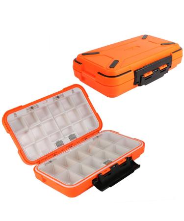 Goture Small Tackle Box, Waterproof Fishing Lure Boxes, Storage Case Bait Plastic Accessories Containers Orange SMALL 7.8'' X 4.2'' X 1.8'' Orange SMALL(Size: 7.8'' L X 4.2'' W X 1.8'' H)