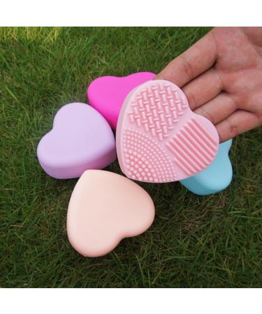 POPETPOP Makeup Brush Cleaning Mat - Pink - 8x8.5cm - Effective Brush Washing Tool for Flawless Makeup - Buy Online on GoSupps.com