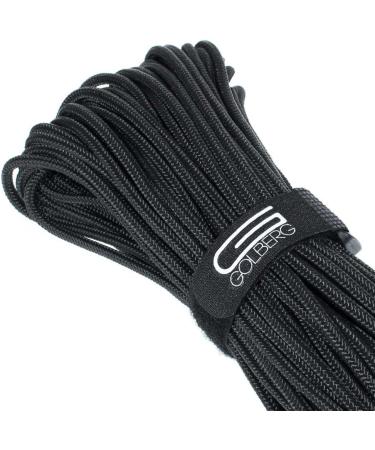 Golberg Premium Polyester Accessory Cord - USA Made Smooth Braid, Minimal Stretch Rope - 6mm x 50 Feet - Compact & Lightweight Black Cord - Buy Online on GoSupps.com