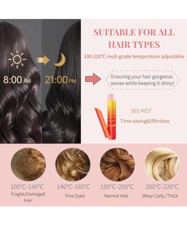 2024 Automatic Curling Wand 28mm - Rotating Curling Iron for All Hair Types | Fast Heating & LED Display - Professional Pink Hair Curler - Buy Online on GoSupps.com
