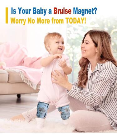 Simply Kids Baby Knee Pads for Crawling - 2 Pairs | Toddler Infant Knee Protectors (Black) - Buy Online on GoSupps.com