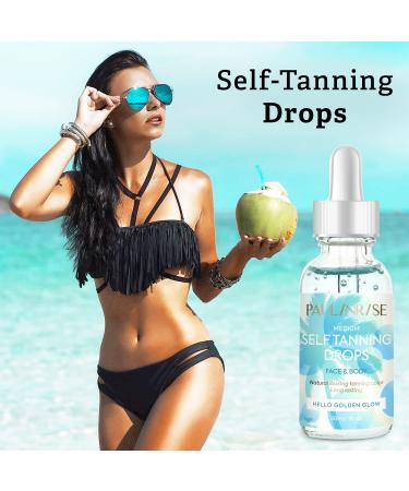 Vegan Face Tanning Drops for Gradual Glow | Self-Tanning Drops 1.01 Fl Oz - Cruelty-Free - Buy Online on GoSupps.com